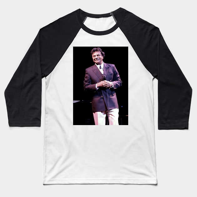 Johnny Mathis Photograph Baseball T-Shirt by Concert Photos